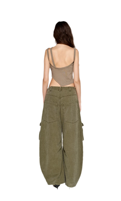 Deconstructed Asymmetric Cutout Tank Top