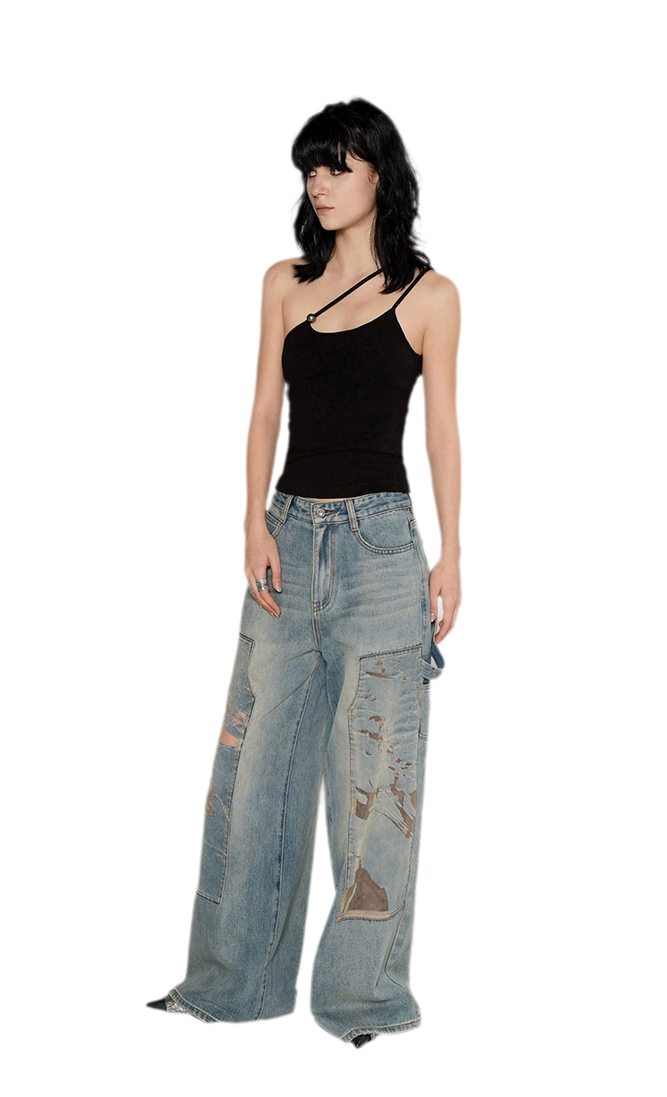 Strap Asymmetric Knit Cami