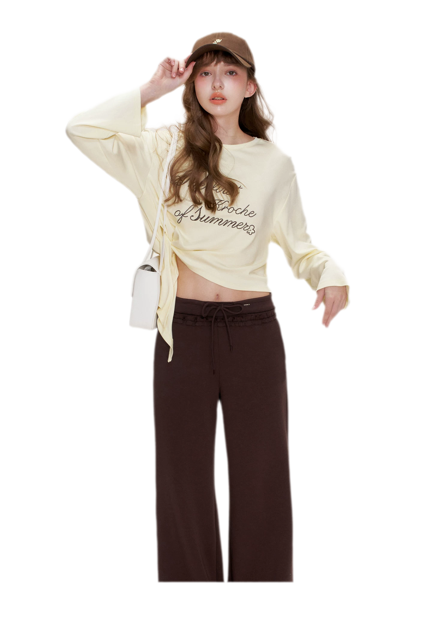 Contrast Logo Cropped T-Shirt