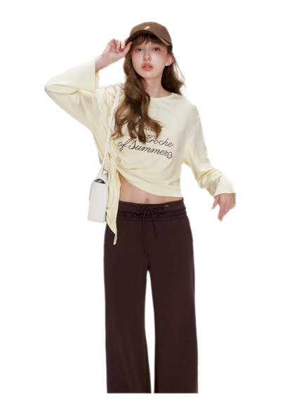 Contrast Logo Cropped T-Shirt