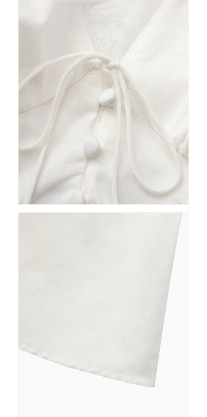 Lace Backless Blouse