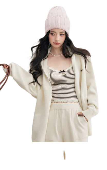 Cozy Knit Hoodie Set