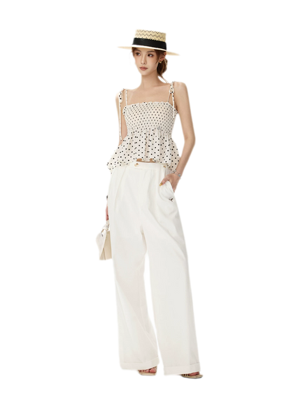Polka Dot Peplum Top
