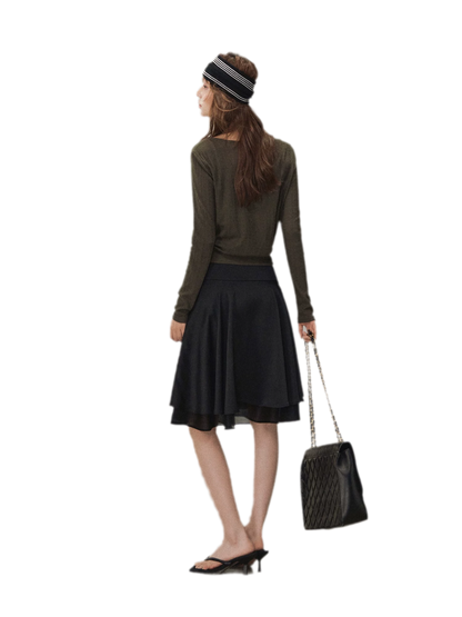 Wrap Tie Knit Top