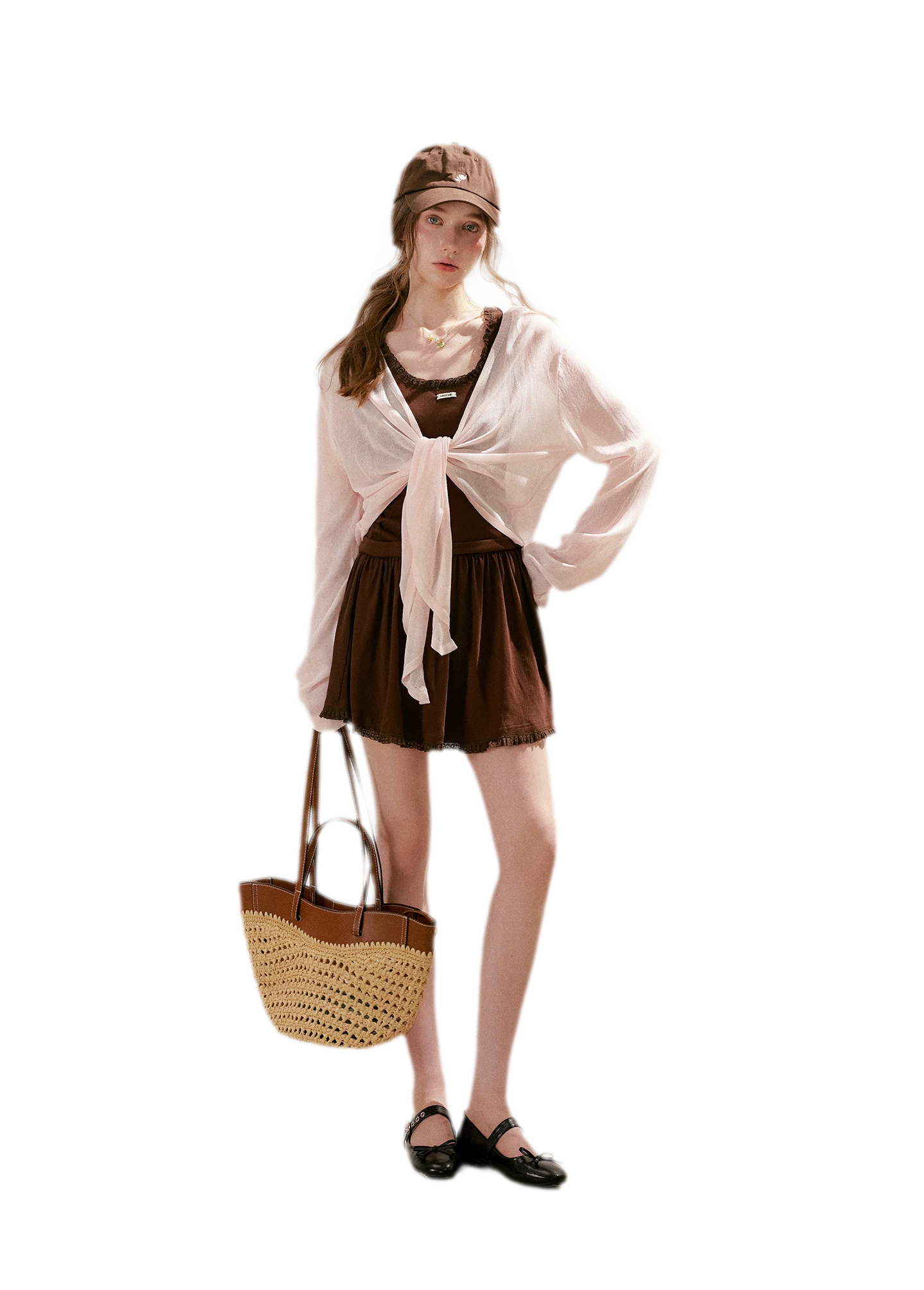 Airy Layered Short Knit Cardigan