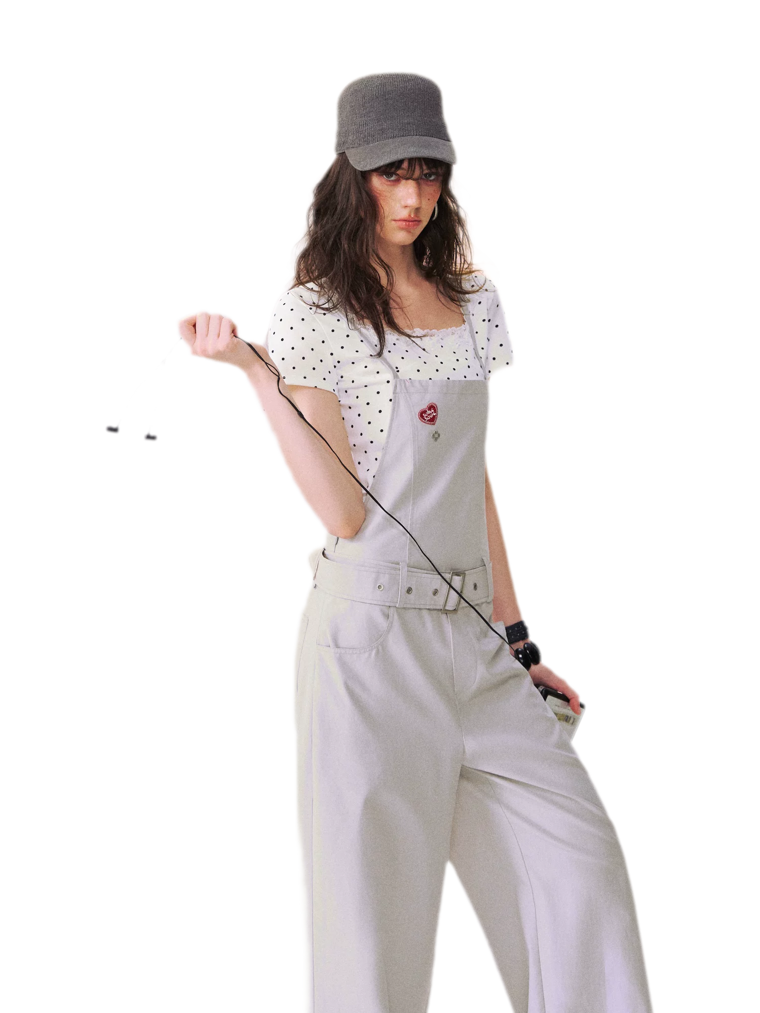 Relaxed Straight Bib Pants