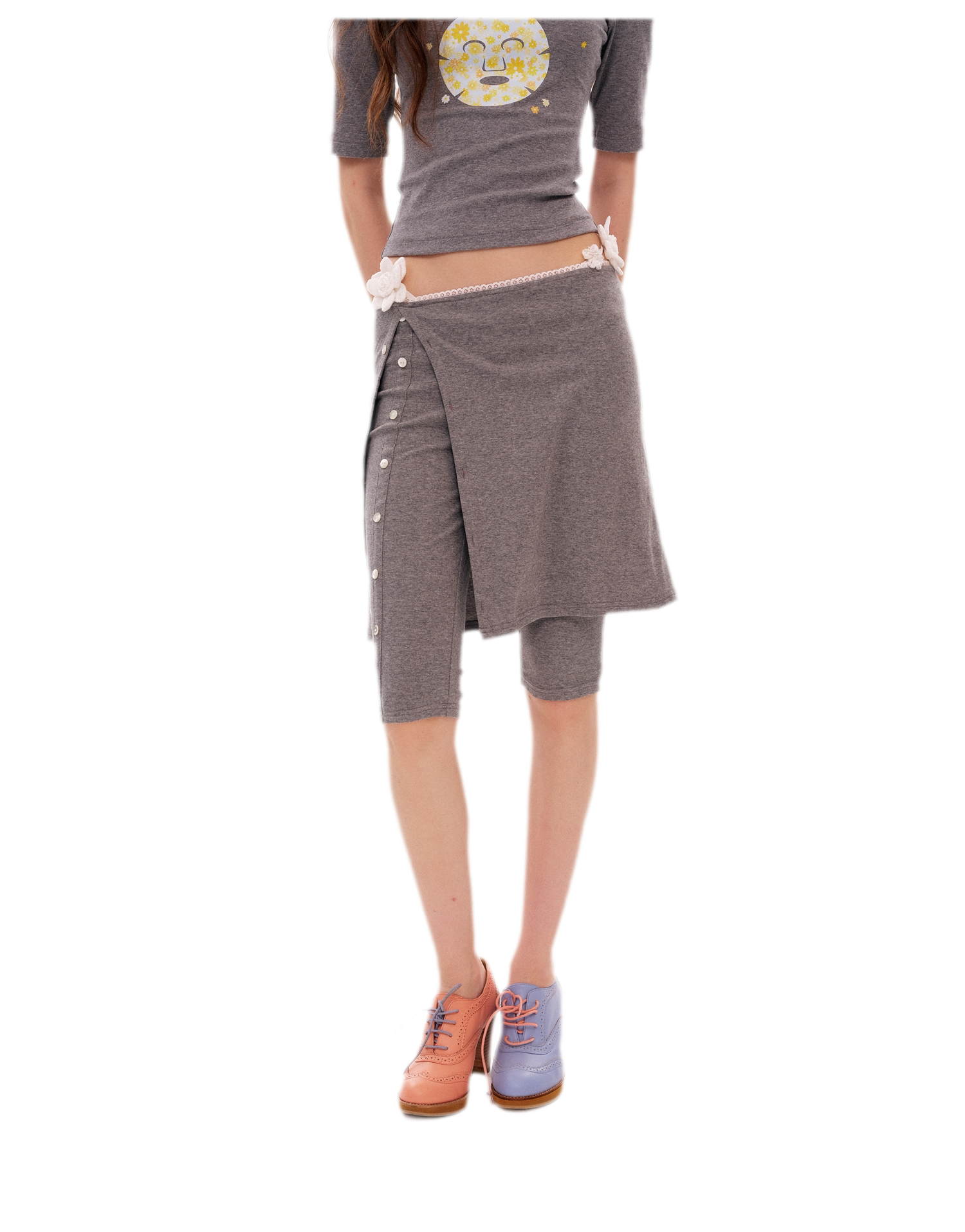 Graphic Cropped T-Shirt Set