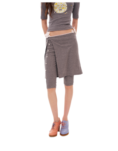 Heather Gray Cropped Pants / S