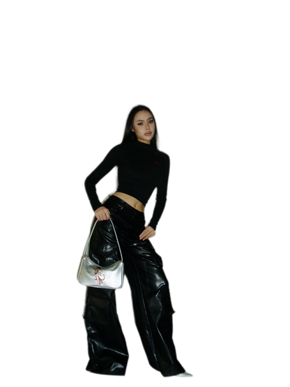 Silver Hobo Handbag