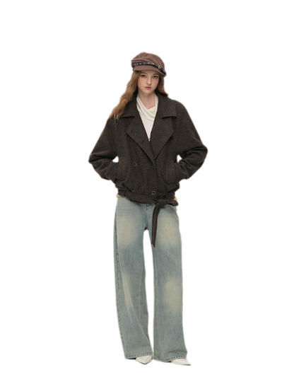 Embossed Buckle Newsboy Beret