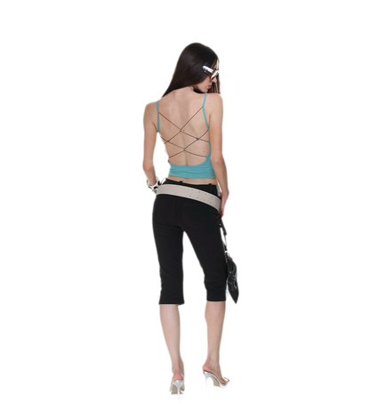 Cross Back Ribbed Cami