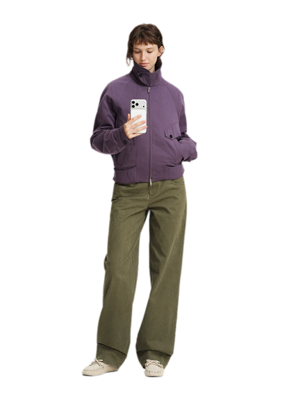 Veste utilitaire courte en coton