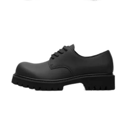 Leather Lug-Sole Platform Derby Shoes