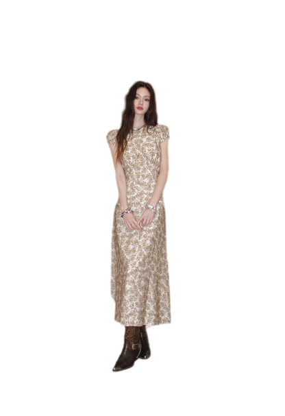 Misty Lilac Cotton Maxi Dress