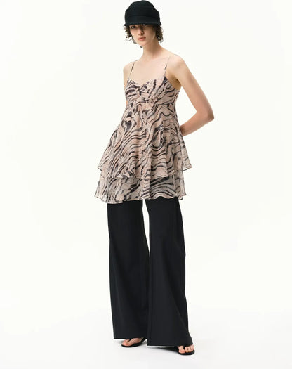 Zebra V-Neck Cami Dress