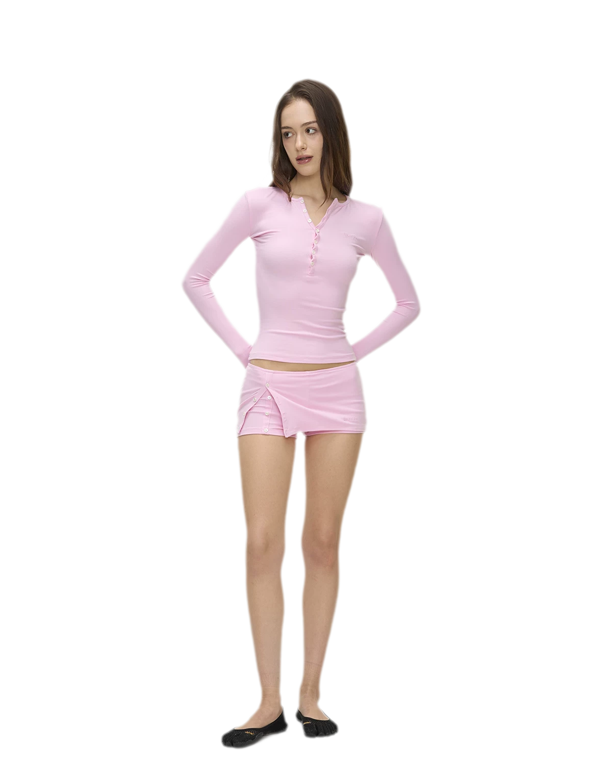 Ribbed Button Trim Set
