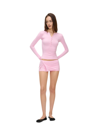 Ribbed Button Trim Set