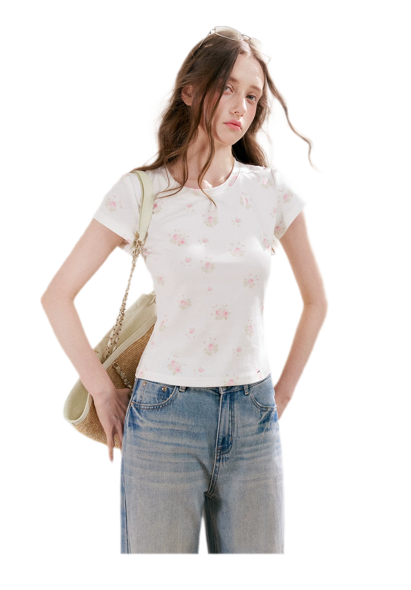 Rose Print Tee