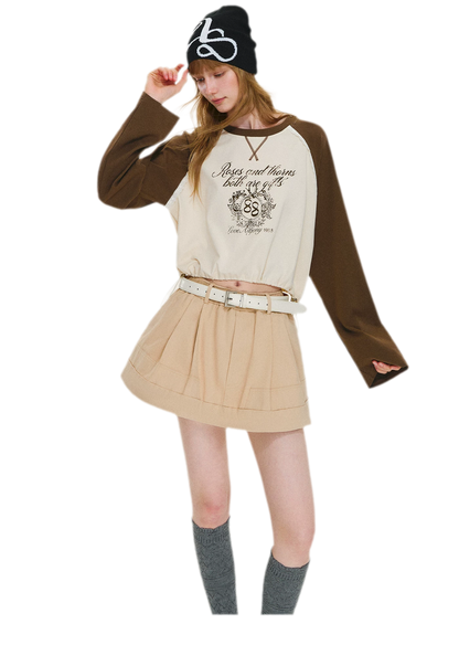 Structured Cotton Bubble Skort