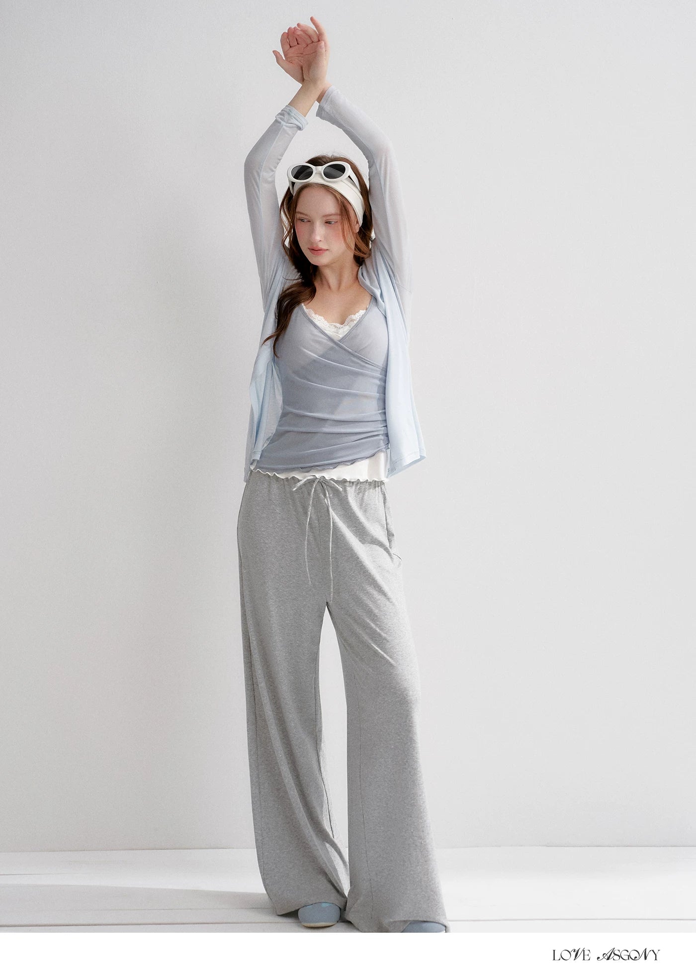 Lyocell Elastic Waist Straight Pants