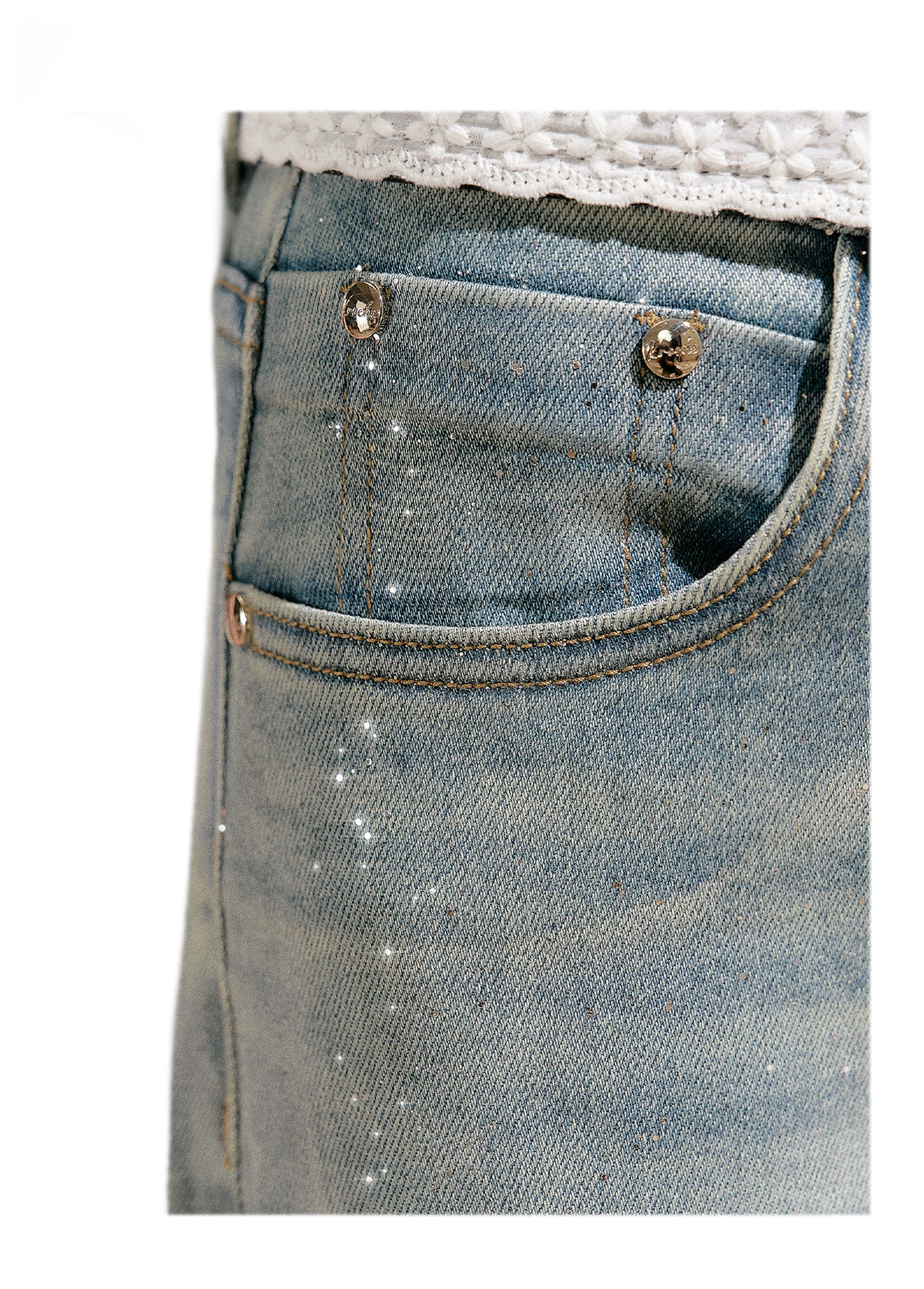 Sparkling Galaxy Wide-Leg Jeans