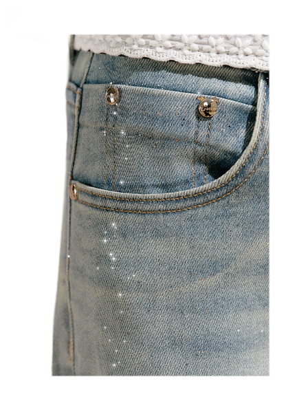 Sparkling Galaxy Wide-Leg Jeans