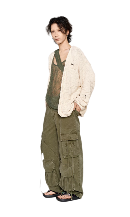 Three-Dimensional Jacquard Cardigan