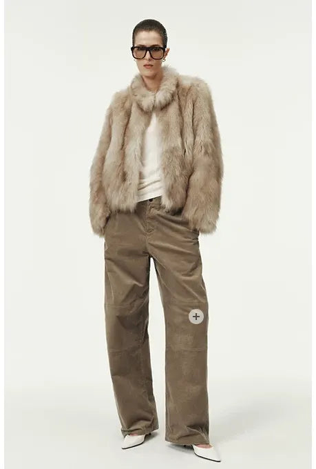 Hand-Dyed Fox Fur Jacket
