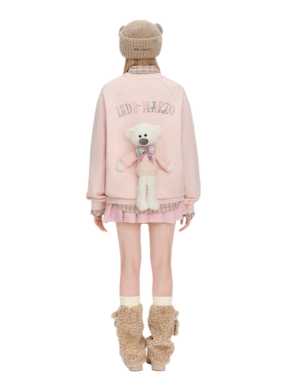 Plush Bear Appliqué Leg Warmers