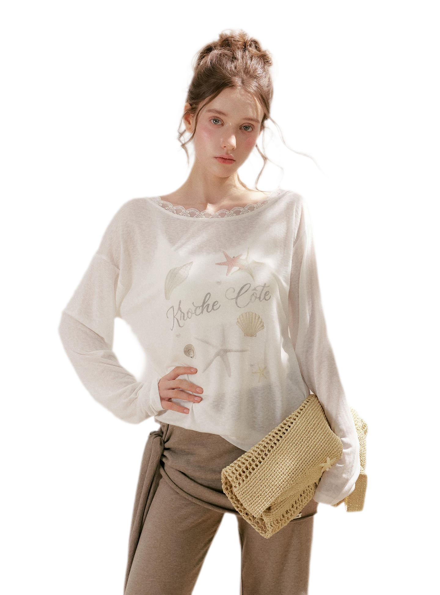 Lace Starfish Print Tee