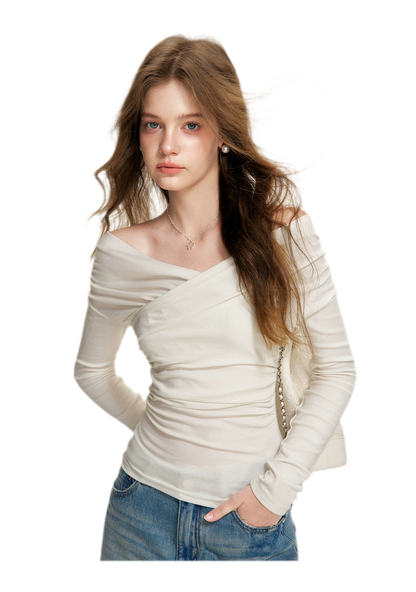 Brushed Off-Shoulder Knit Top