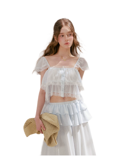 Romantic French Lace Two-Piece Set