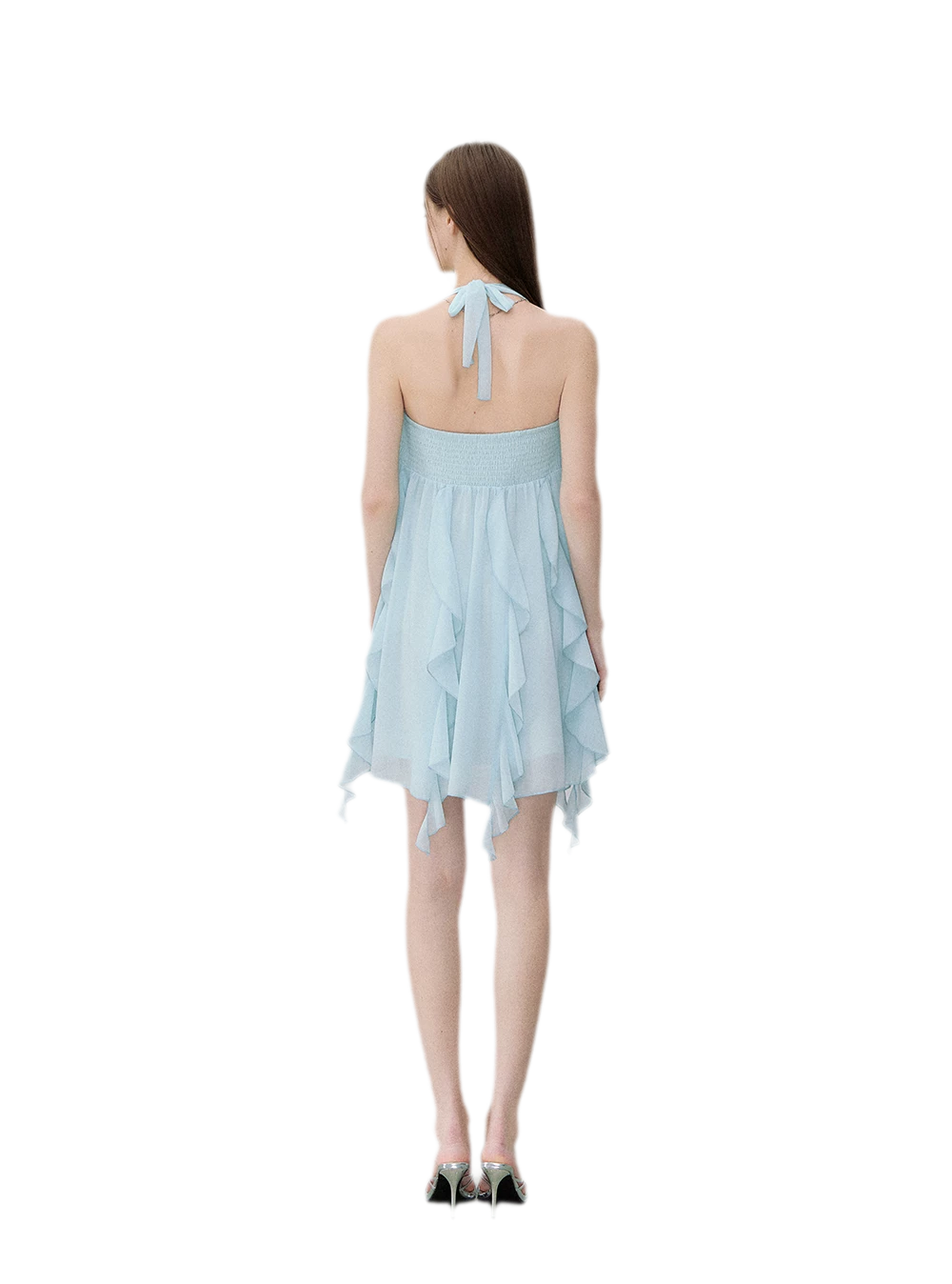 Starfish Ruffle Halter Dress