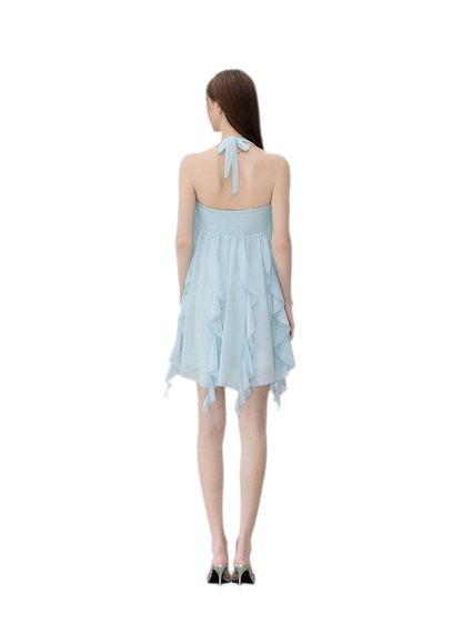 Starfish Ruffle Halter Dress