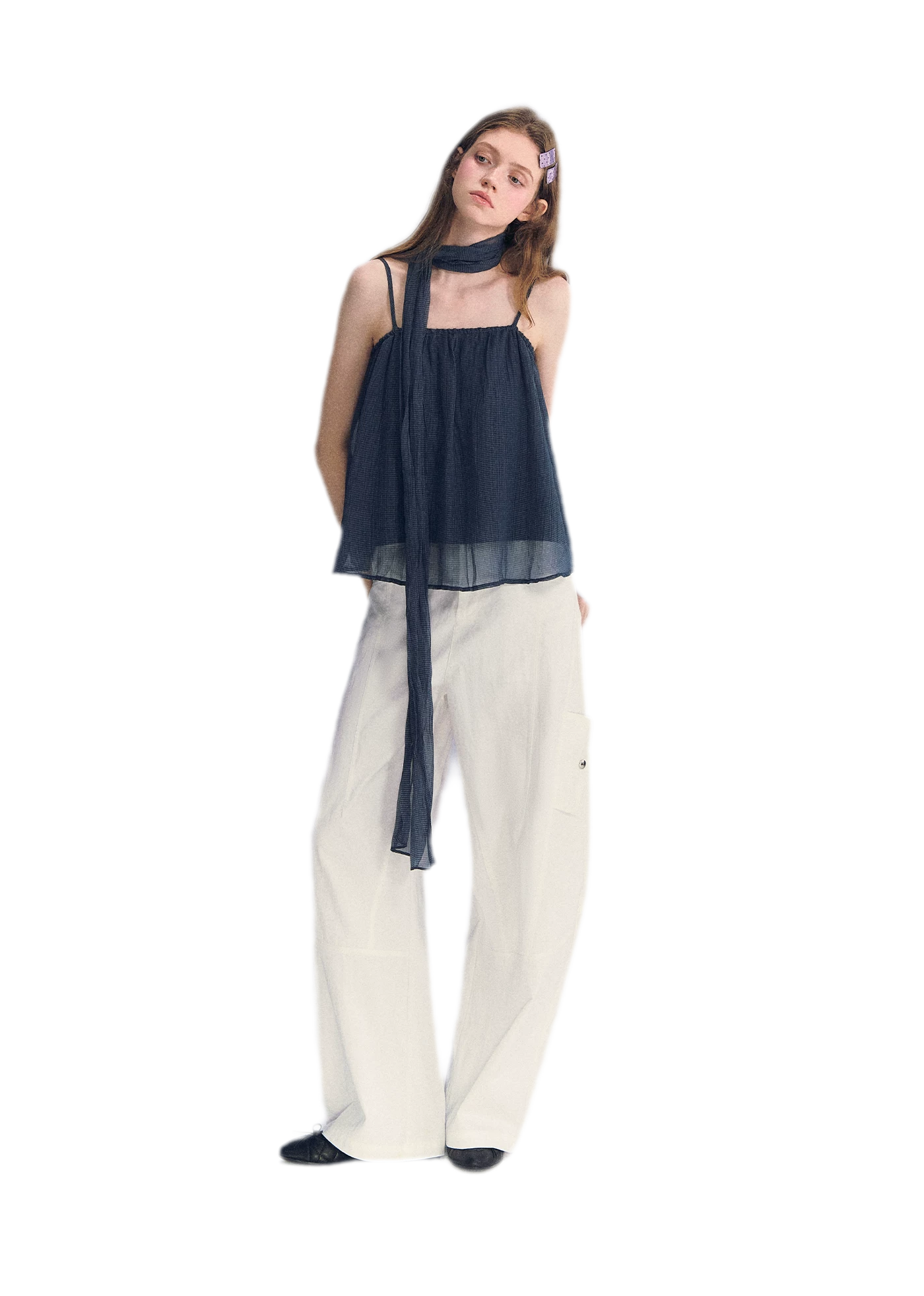 Chiffon Draped Cami Top