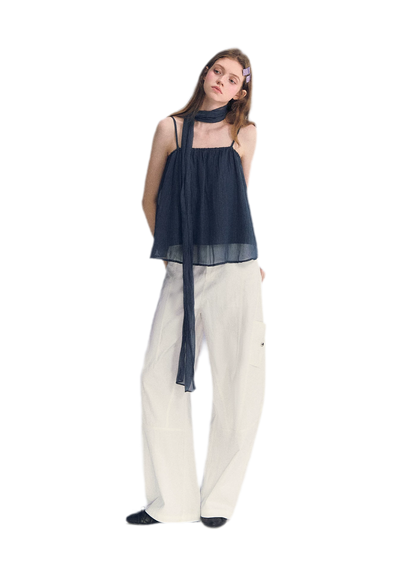 Chiffon Draped Cami Top