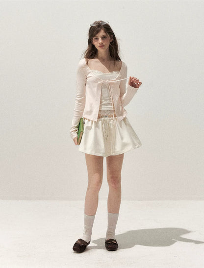 Lace Layered Long-Sleeve T-Shirt