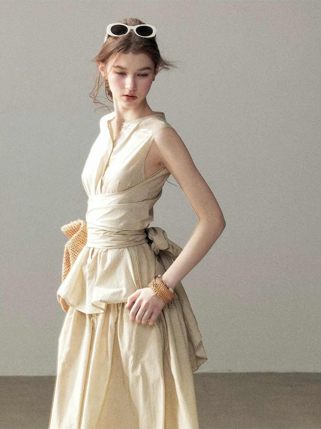 Lace Trim Skirt Set