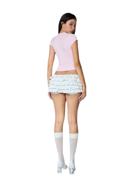 Kitty Keyhole Cropped Tee