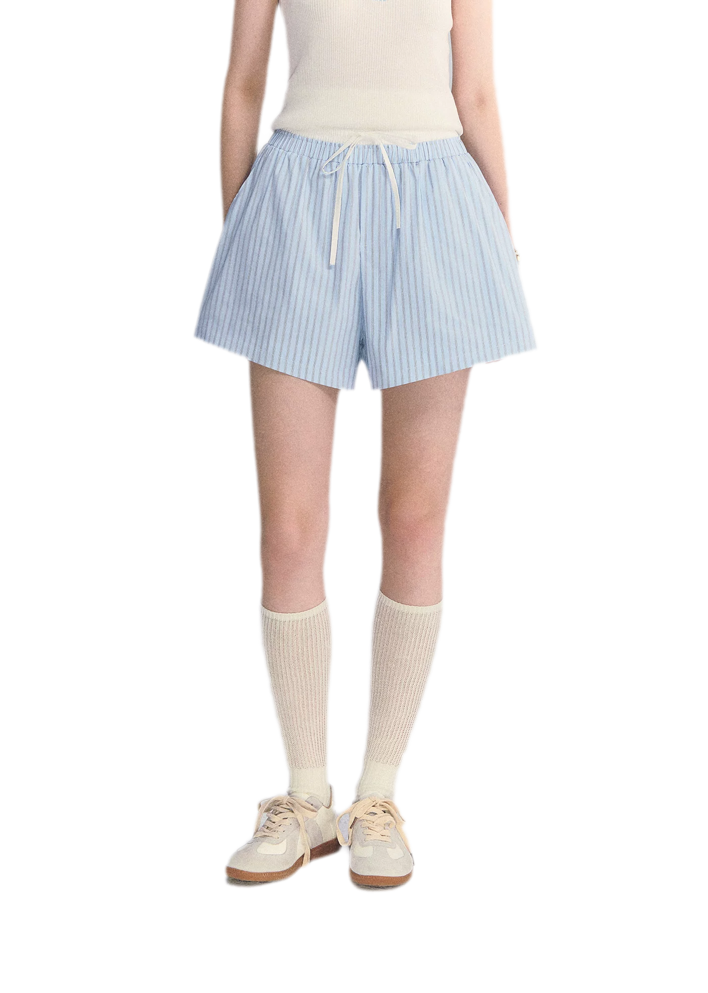 Striped Embroidered Shirt Set