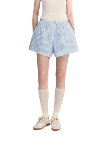 Striped Embroidered Shirt Set