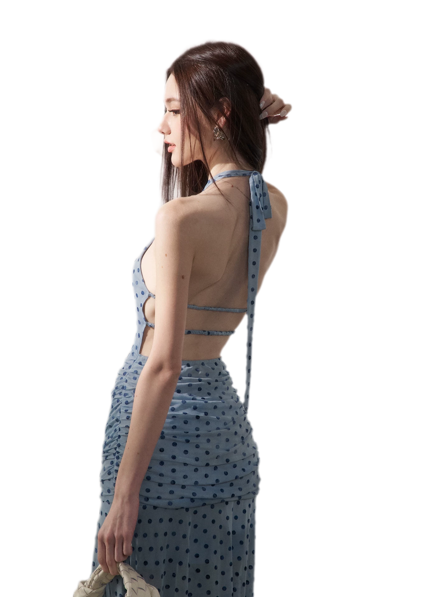 Polka Dot Backless Dress