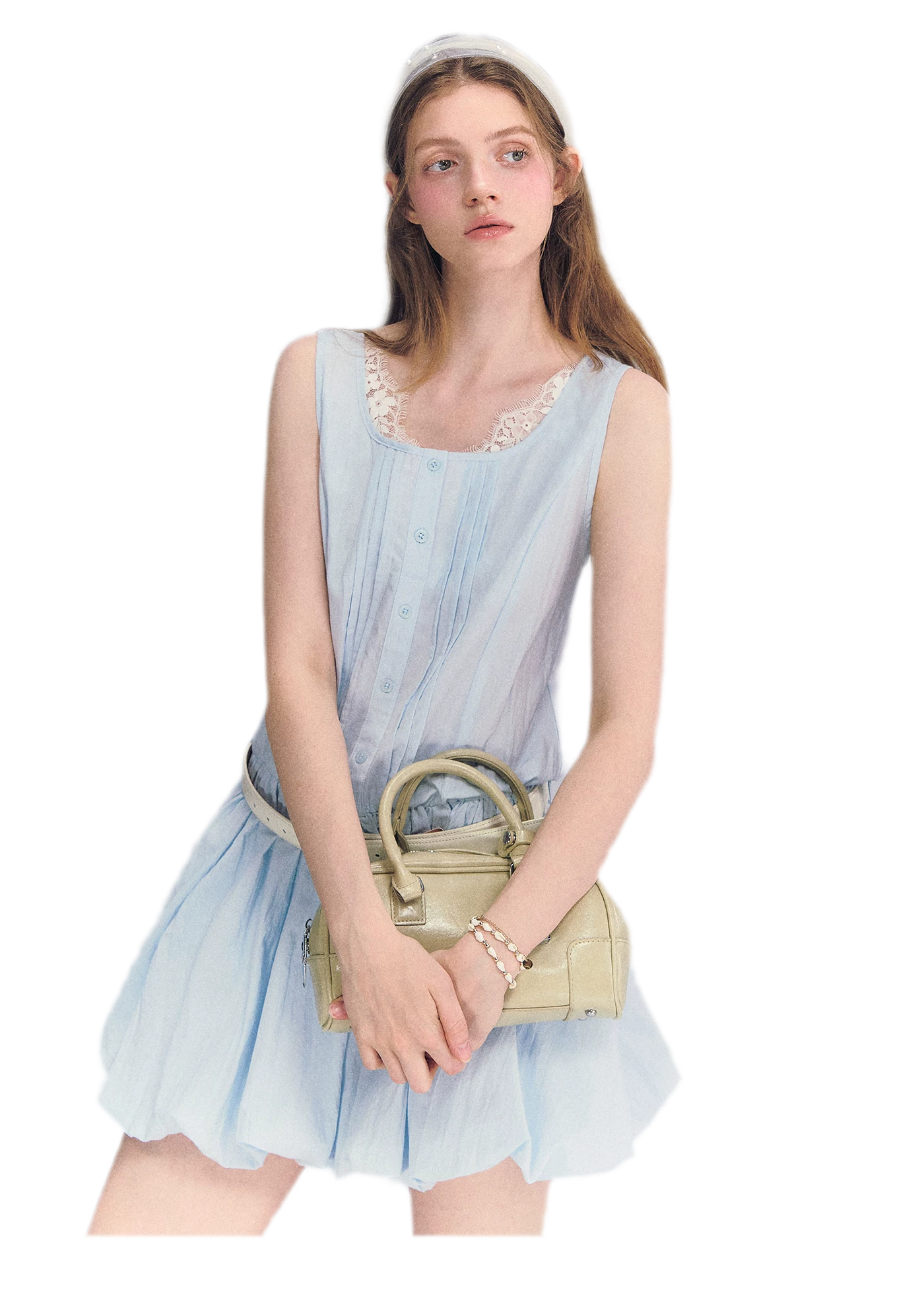 Lace Square Neck Dress