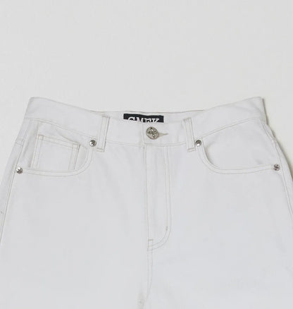 Cross Statue Wide Straight Jeans