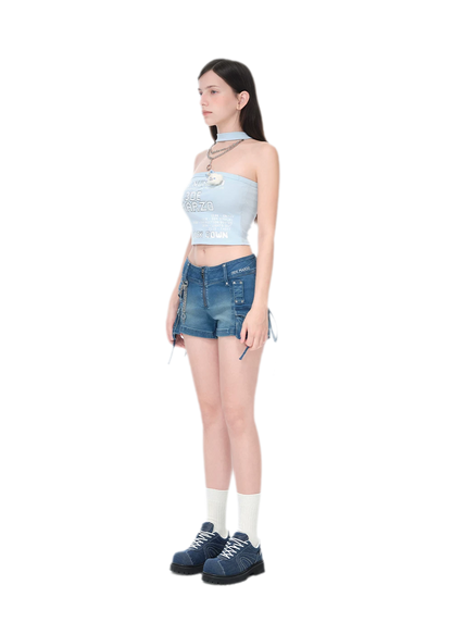 Silver Chain Bustier Top