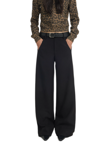 Low-Waist Wide-Leg Suit Trousers