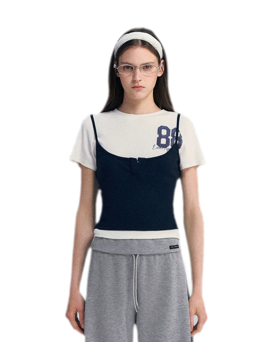 Vintage Layered Raglan Tee
