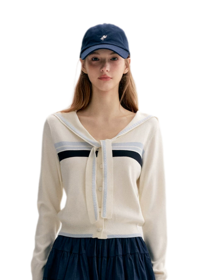 Lace Sailor Tie Cardigan