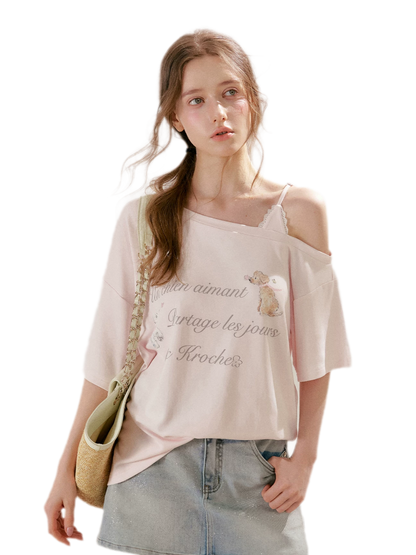 Modal Cotton Lace Tee