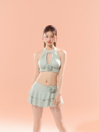 Halter Keyhole Swim Set